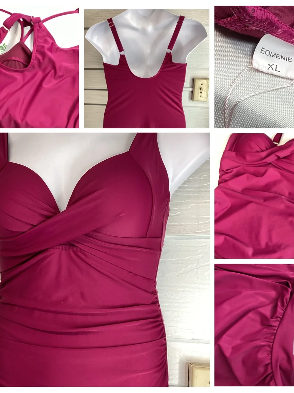Women's Fuchsia Twist-Front Tank Top.76